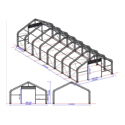 Ranch Premium 9,15 x 24,4 x 6,1 m 900g halli