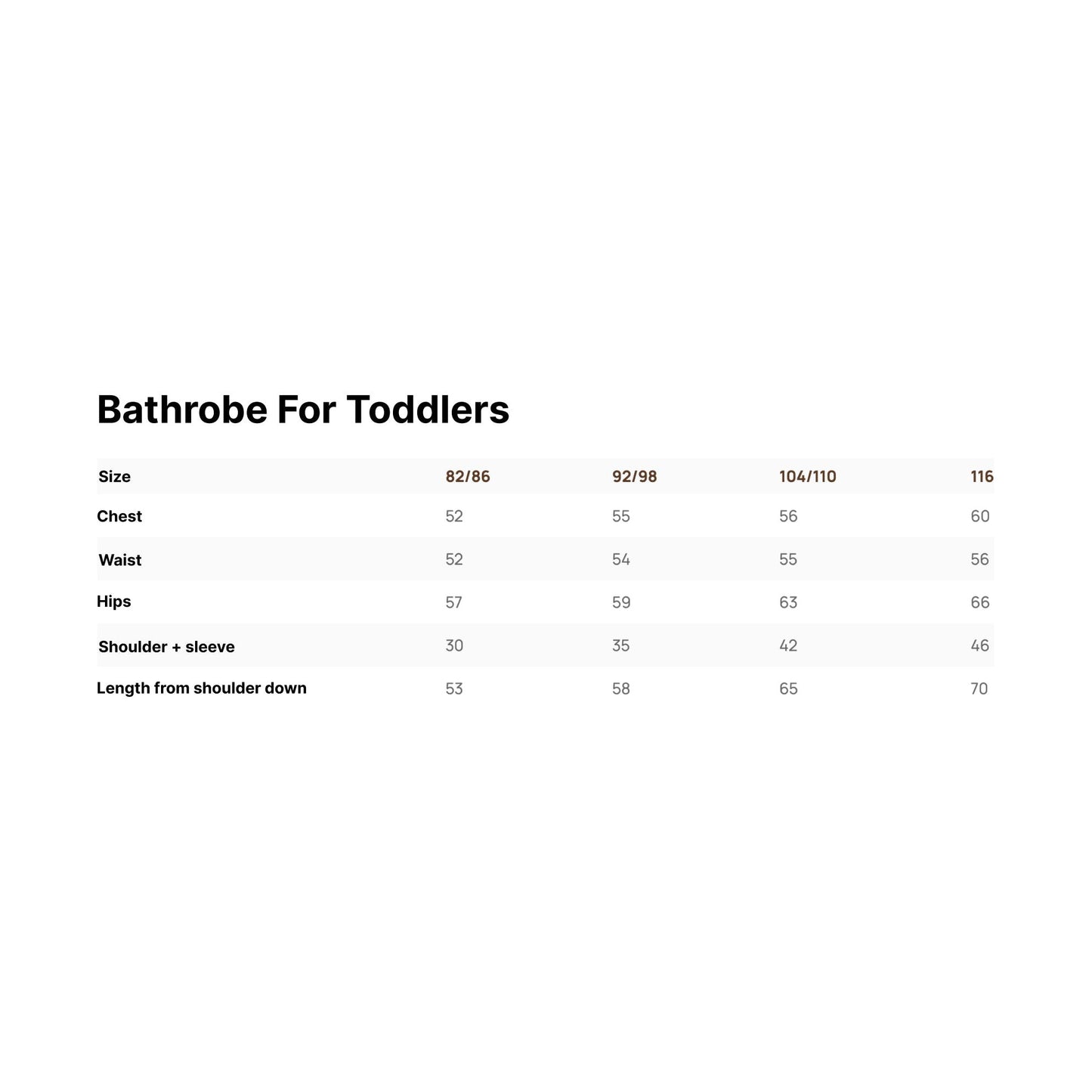 Bamboo Terry Bathrobe BUNNY - For TODDLERS (Size 82/86-116)