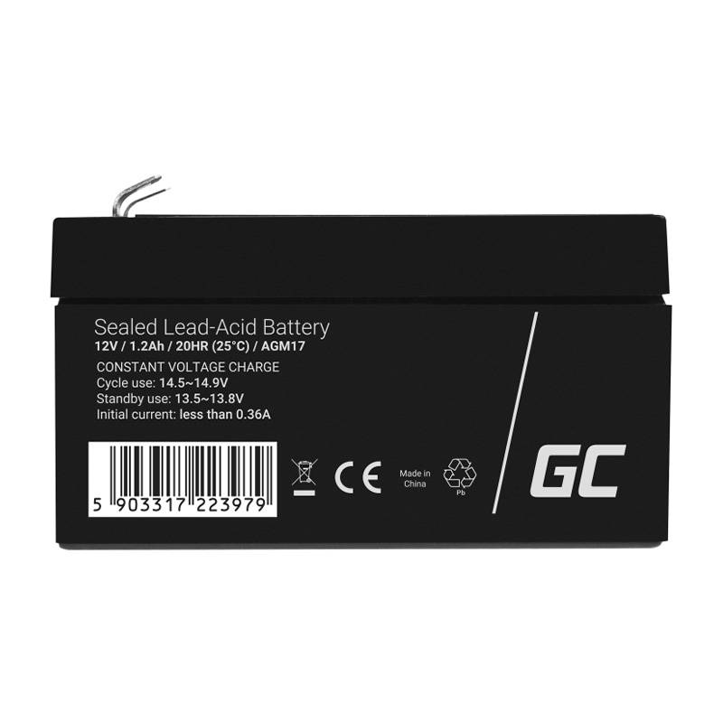 Rechargeable battery AGM 12V 1.2Ah Maintenancefree for UPS ALARM - Kotikauppa