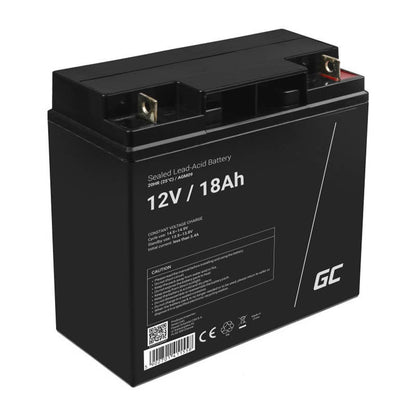 Rechargeable battery AGM 12V 18Ah Maintenancefree for UPS ALARM - Kotikauppa