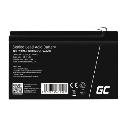 Rechargeable battery AGM 12V 9Ah Maintenancefree for UPS ALARM - Kotikauppa