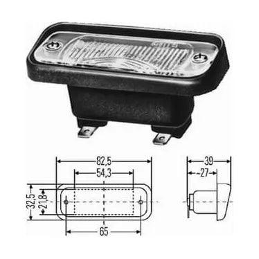 Rekisterivalo upotettava Hella 82,5x32,5mm, rv 65mm - Kotikauppa-0900371H-2KA005049017