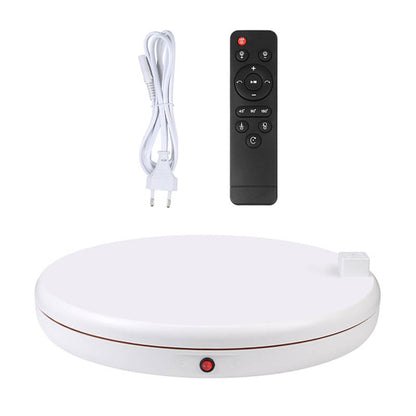 Rotating display stand Puluz with power socket 45 cm (white) - Kotikauppa