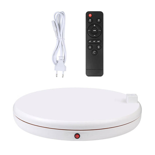 Rotating display stand Puluz with power socket 45 cm (white) - Kotikauppa