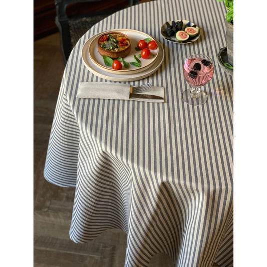 Round Tablecloth, Recycled Fabric - Nord 1 - Kotikauppa