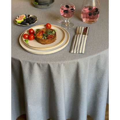 Round Tablecloth, Recycled Fabric - Nord 2 - Kotikauppa