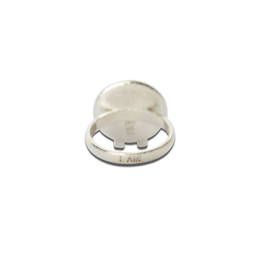 Sekhmet Fire Necklace Ring - Silver