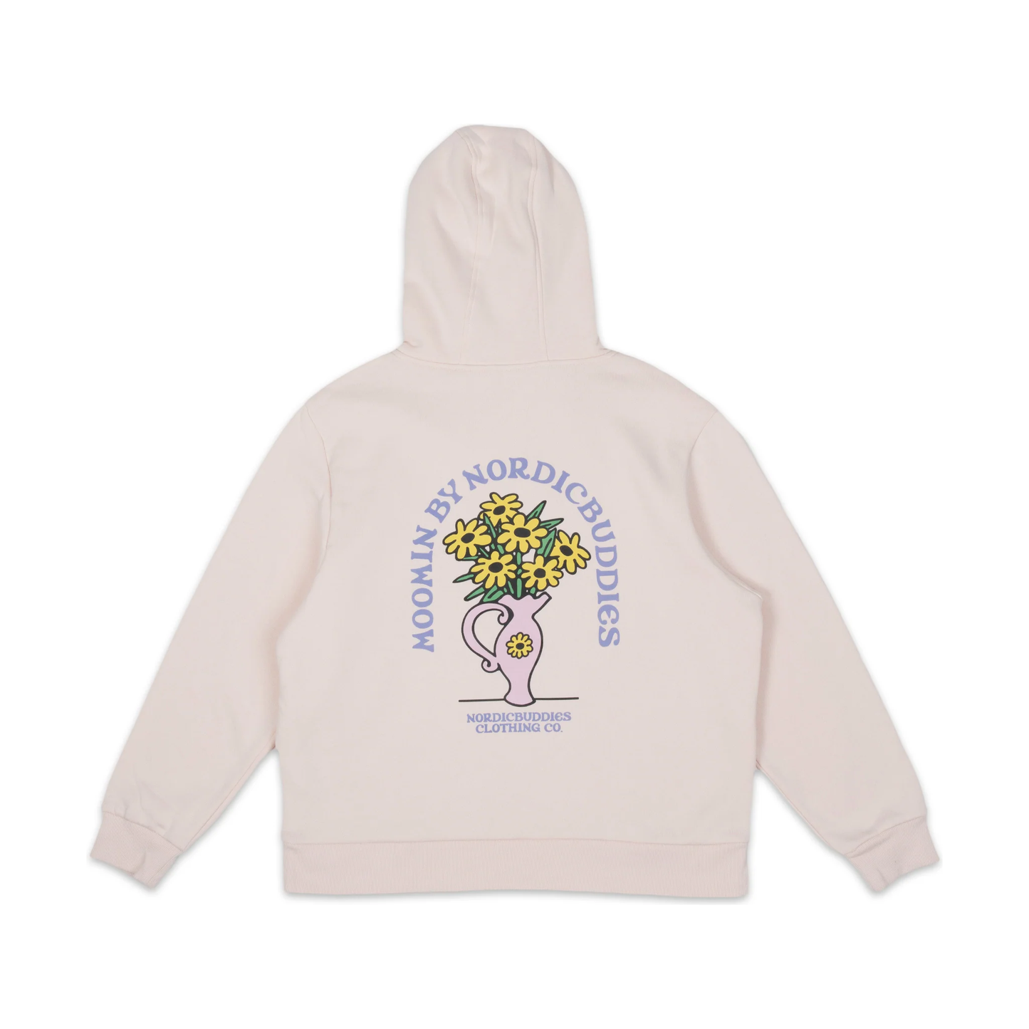 Sniff Flower Bouquet Hoodie Ladies - Light Pink