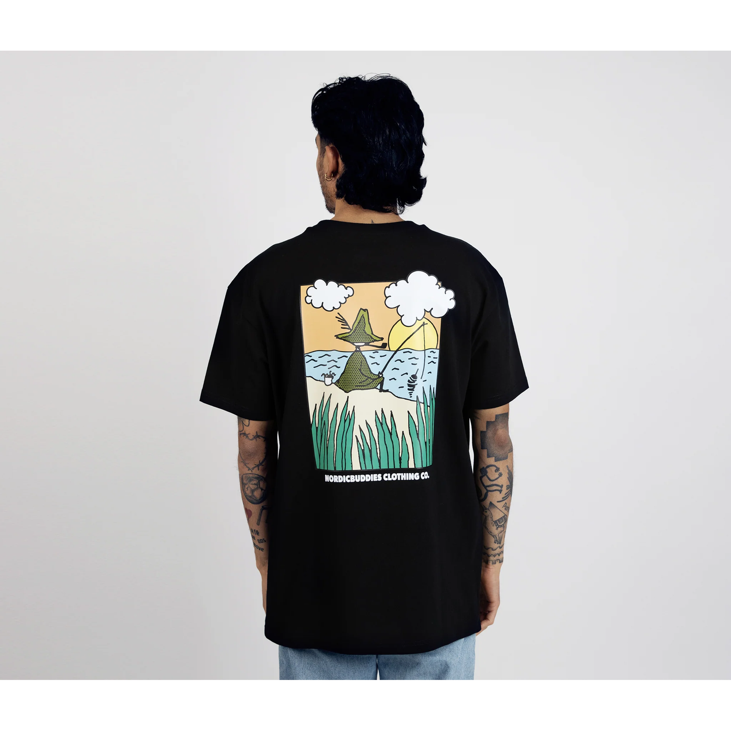 Snufkin Fishing T-Shirt Unisex - Black