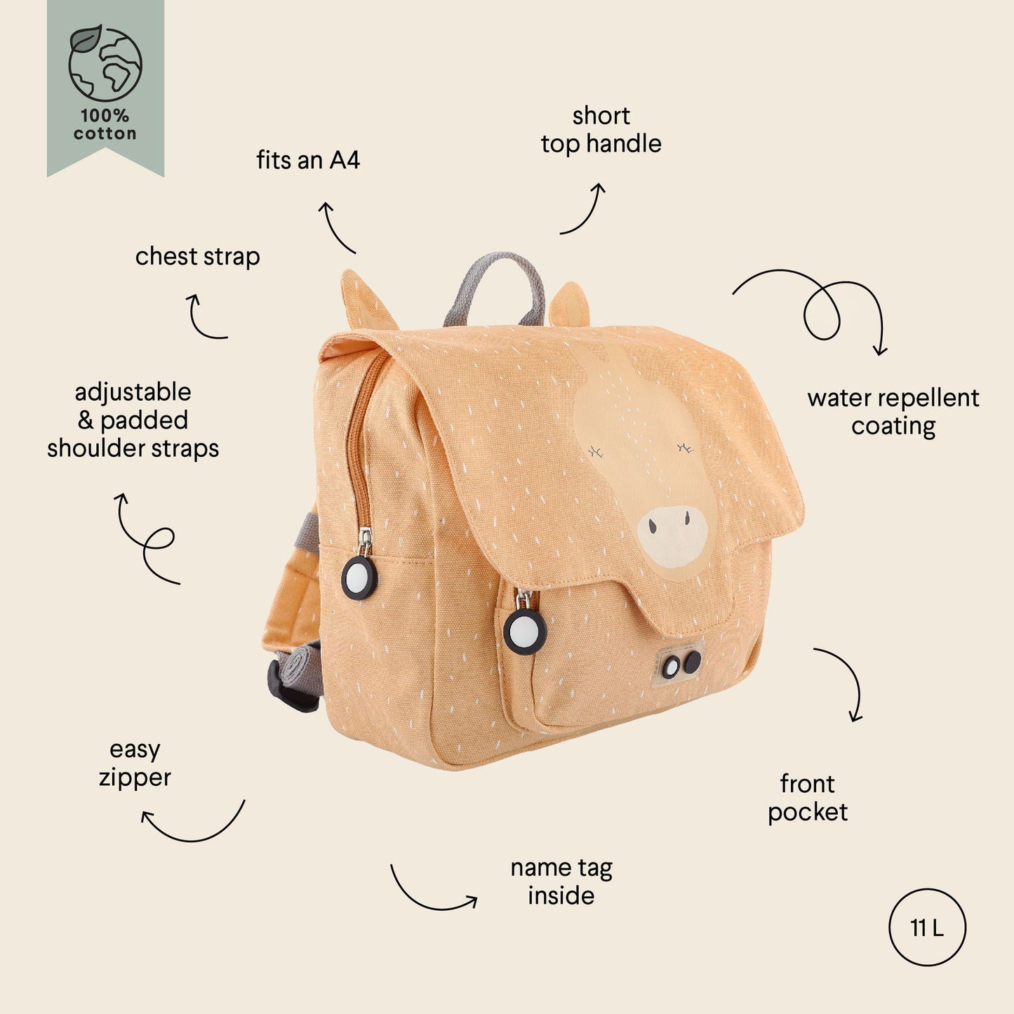 School Bag - Mrs Giraffe - Kotikauppa