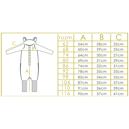 Eared Jumpsuit for Babies and Kids - Sand