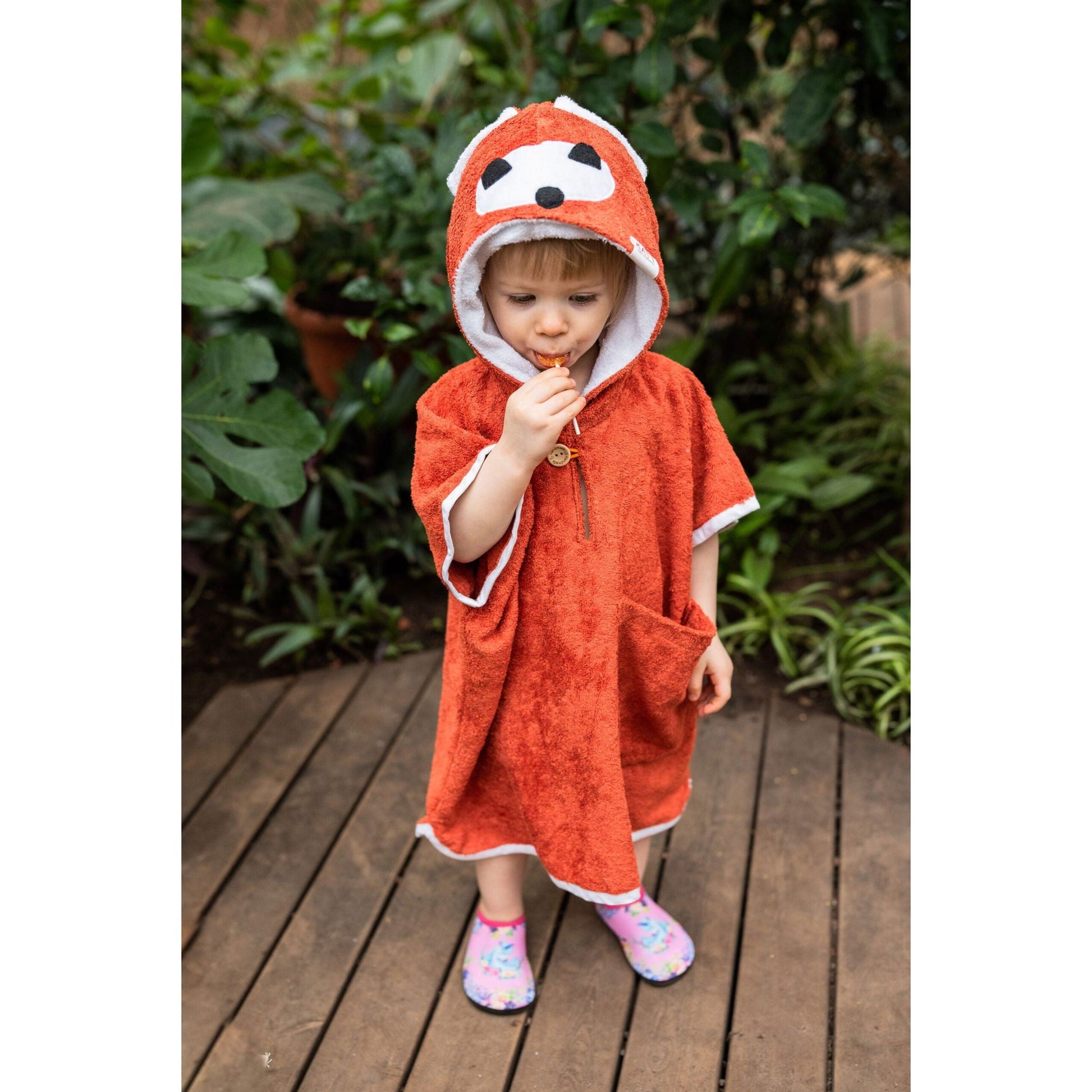 Short-Sleeve Poncho FOX - For TODDLERS - Kotikauppa