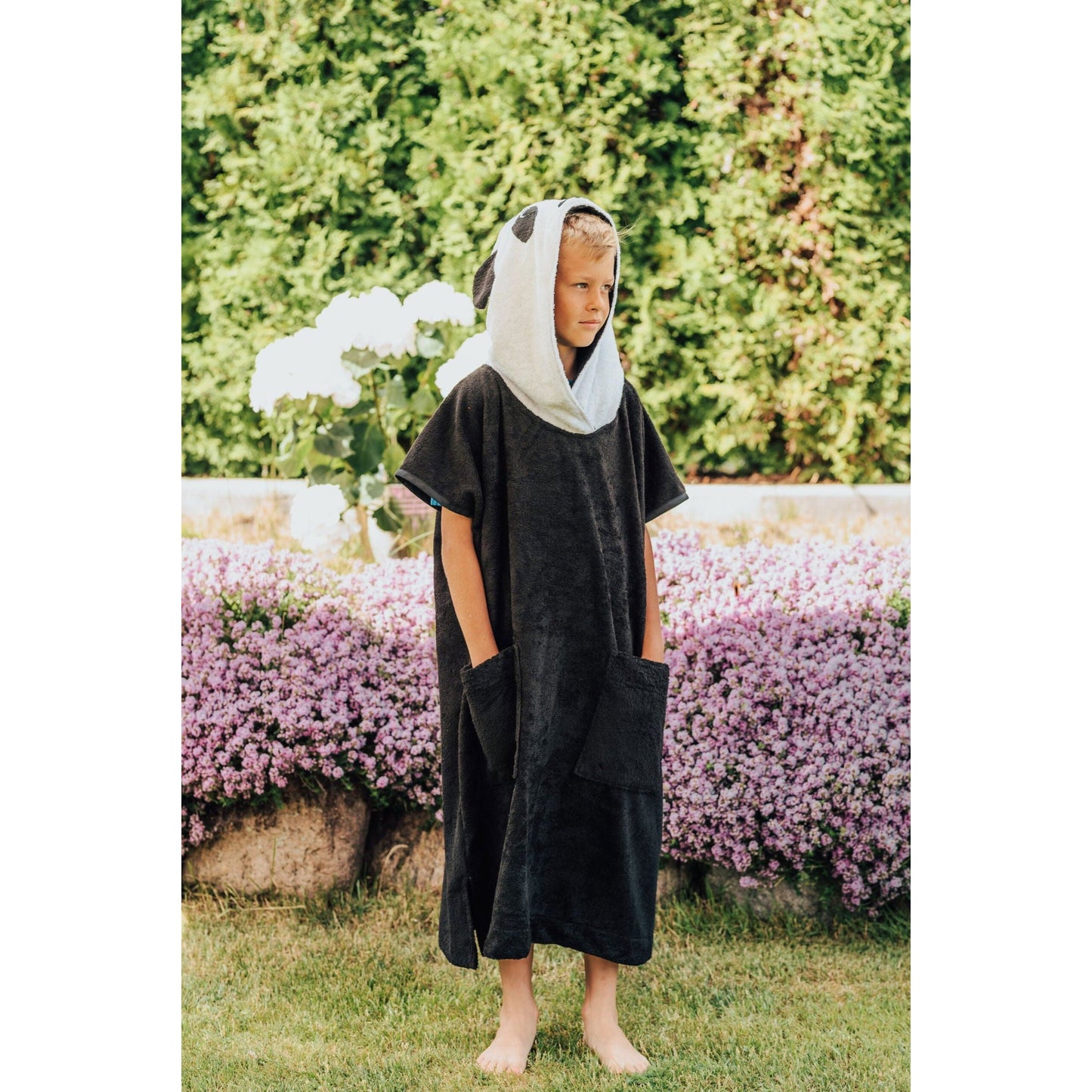 Short-Sleeve Poncho PANDA - For KIDS - Kotikauppa