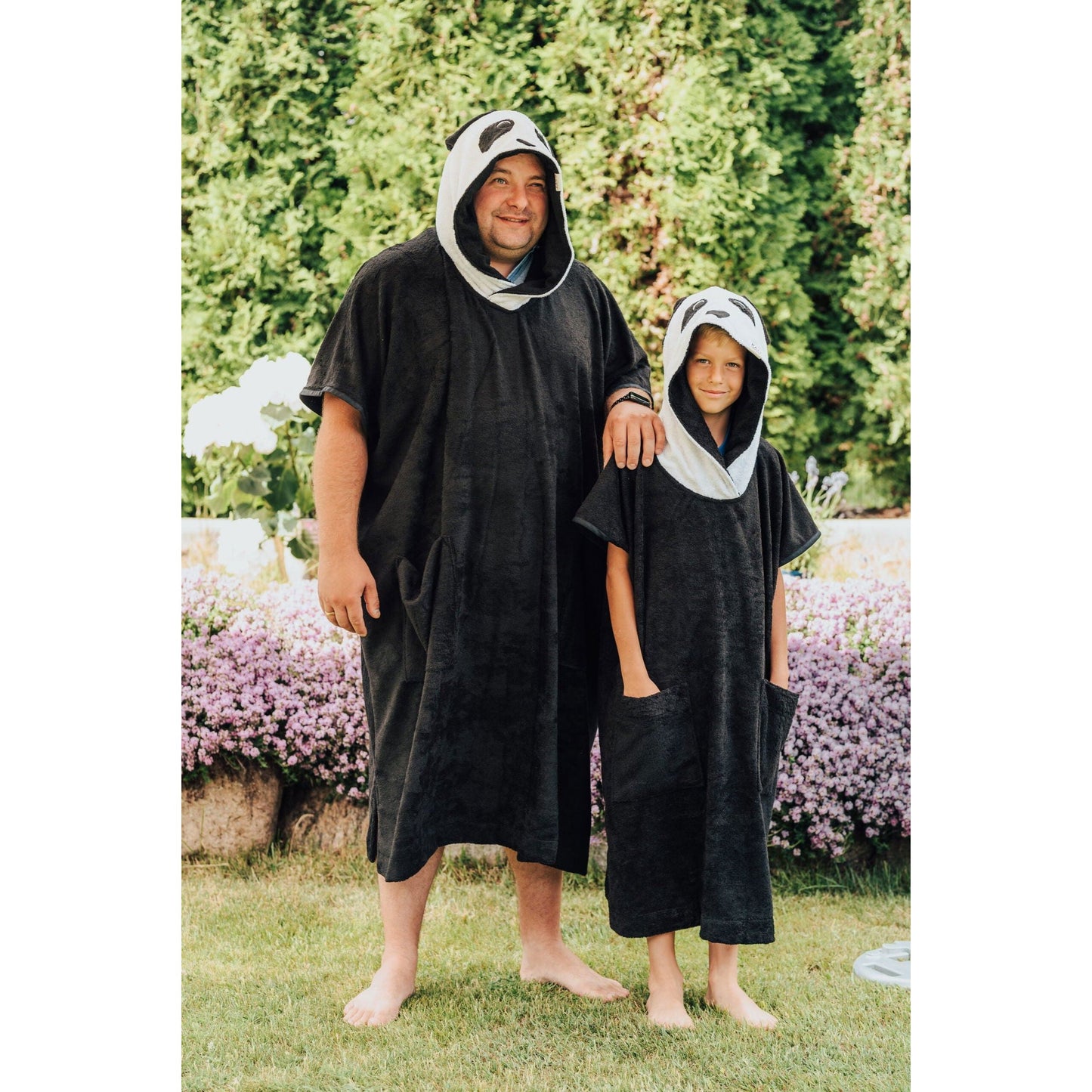 Short-Sleeve Poncho PANDA - For KIDS - Kotikauppa