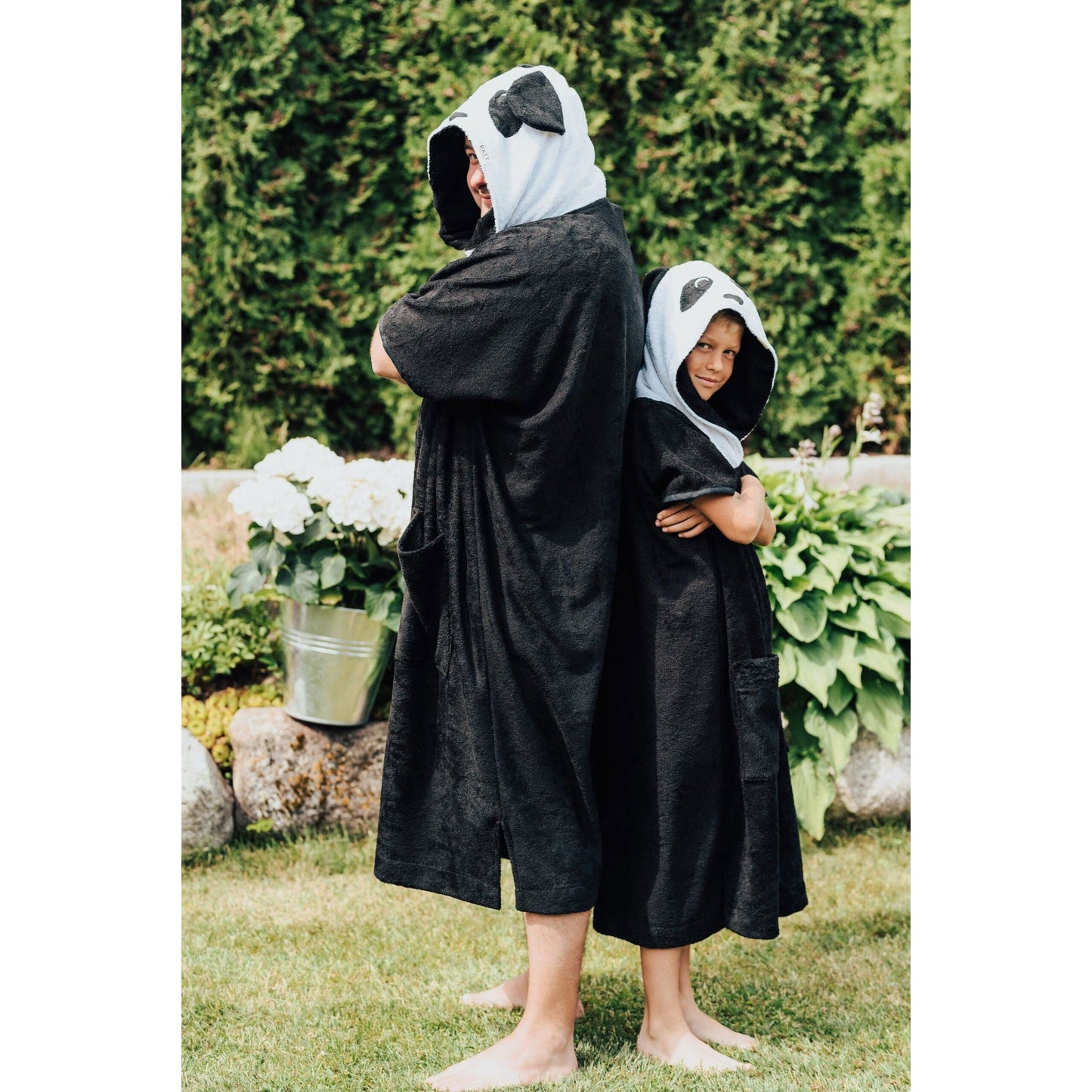 Short-Sleeve Poncho PANDA - For KIDS - Kotikauppa