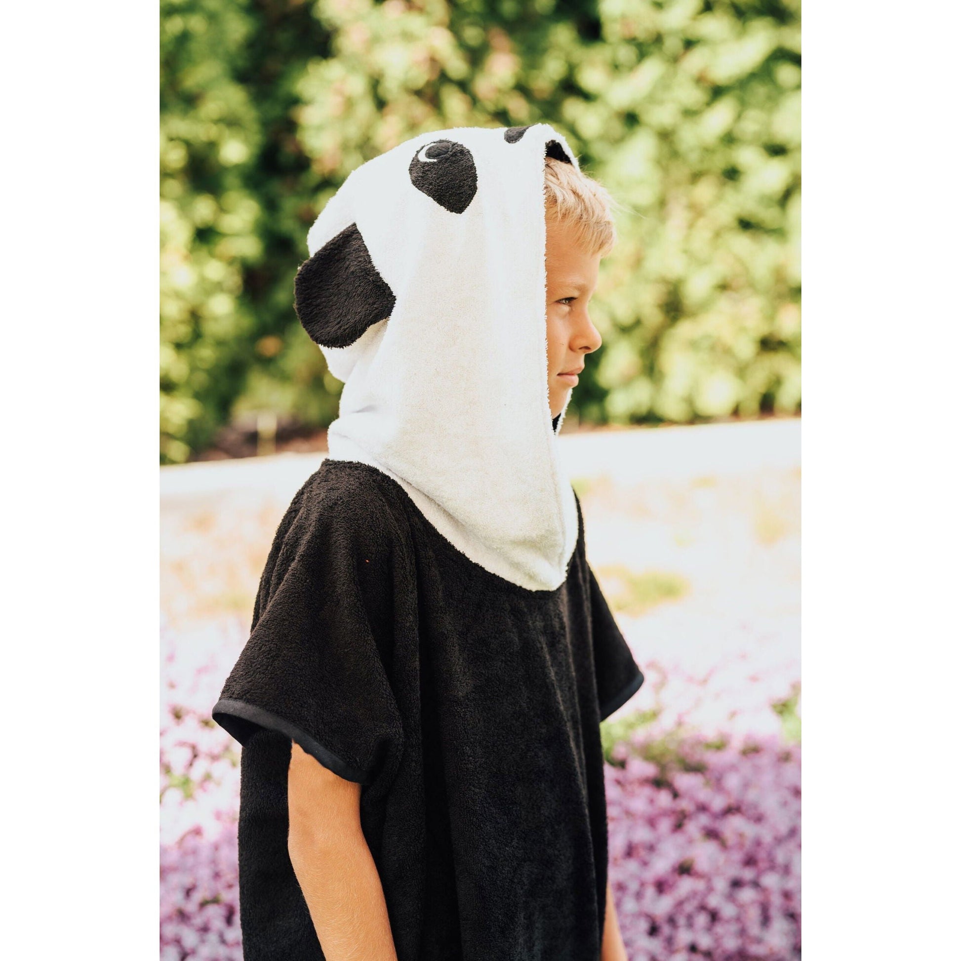 Short-Sleeve Poncho PANDA - For KIDS - Kotikauppa