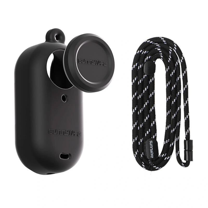 Silicone case with a leash Sunnylife for Insta360 GO 3S (black) - Kotikauppa
