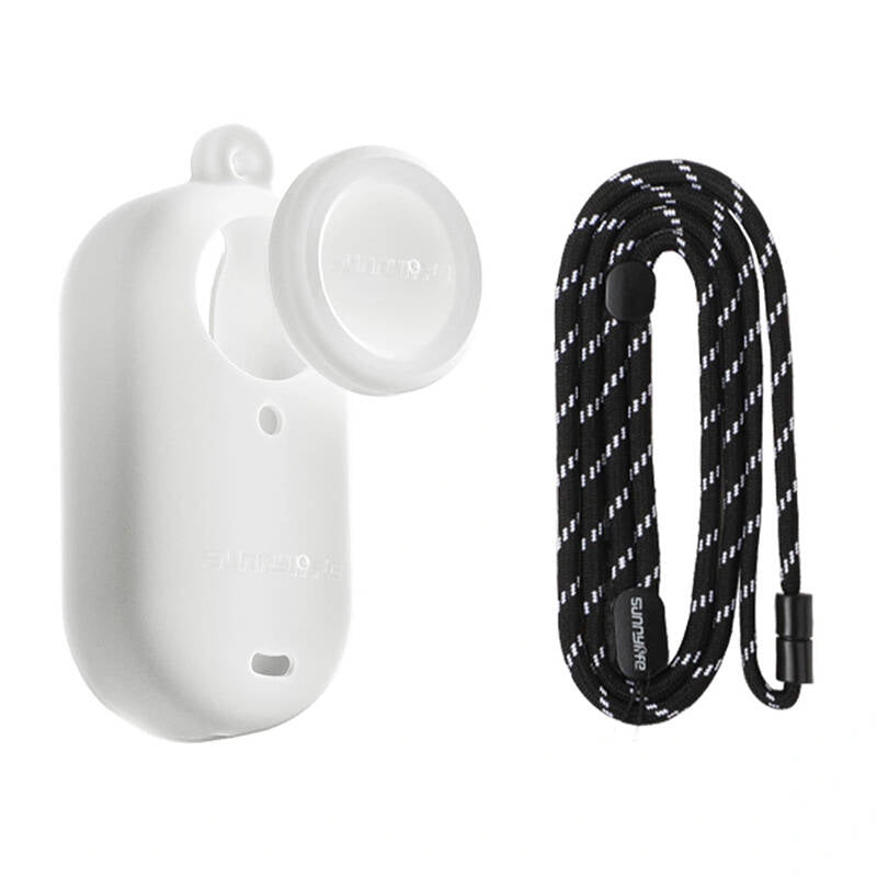 Silicone case with a leash Sunnylife for Insta360 GO 3S (white) - Kotikauppa