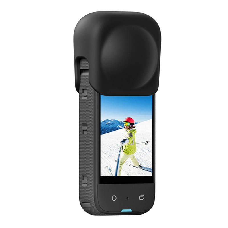 Silicone protective lens cover Puluz for Insta360 X3 (black) - Kotikauppa