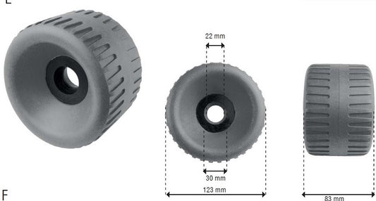 Sivurulla AL-KO termoelasti AL-KO sivurulla 123x83 reikä 22mm - Kotikauppa