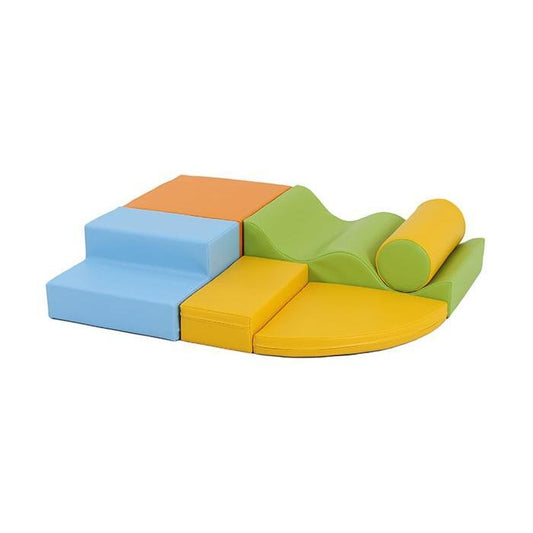 Soft Play 6 vaahtomuovipalikkasetti - Vaalea monivärinen