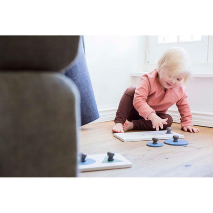 Solid Montessori Wood Shape Puzzle - Circles in Various Sizes - Kotikauppa