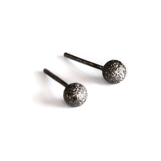 Sugarball Earrings - Rose Gold, Silver and Black