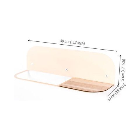 Steel & Wood Towel Rack - Beige - Kotikauppa
