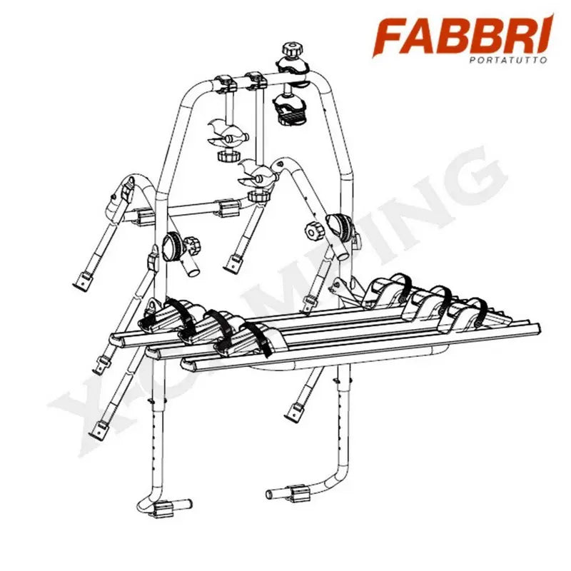 Takaluukku pyöräteline 3 polkupyörälle Bici Ok 3 Modular, FABBRI - Kotikauppa