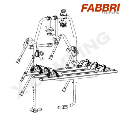 Takaluukku pyöräteline 3 polkupyörälle Bici Ok 3 Modular, FABBRI - Kotikauppa