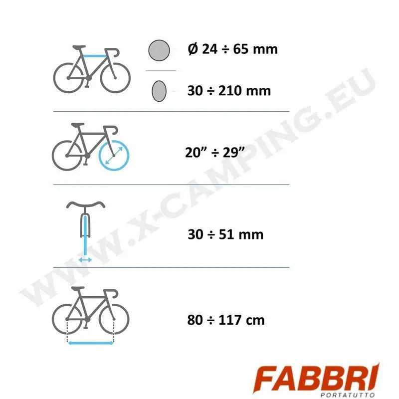 Takaluukku pyöräteline BICI OK 3 pyörälle VAN, FABBRI - Kotikauppa