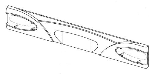 Takavalopaneeli 2479 mm valkoinen 250 cm leveään vaunuun 2001-2006 | 6510050001