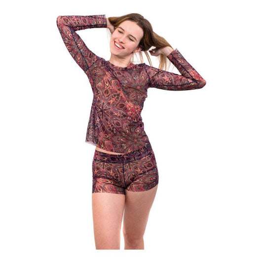 Tan-Through Long Sleeve Shirt – Terracotta Mandala - Kotikauppa