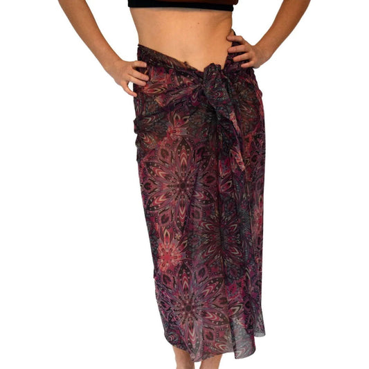 Terracotta Mandala Tan Through Sarong - Kotikauppa