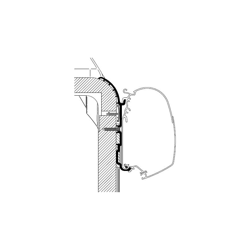 Thule kiinnityssarja Bürstner Ixeo T728/734/Detheffs 4-travel T7116-T7156 4,50 m | 309979 | 5415182044370 | Kotikauppa | Thule