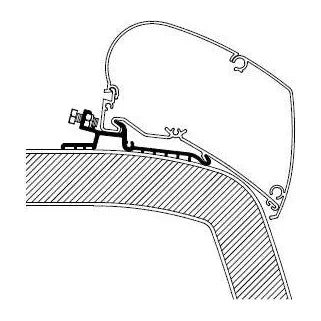 Thule kiinnityssarja kattomarkiisiin Hymer SX 6,00 m - Kotikauppa
