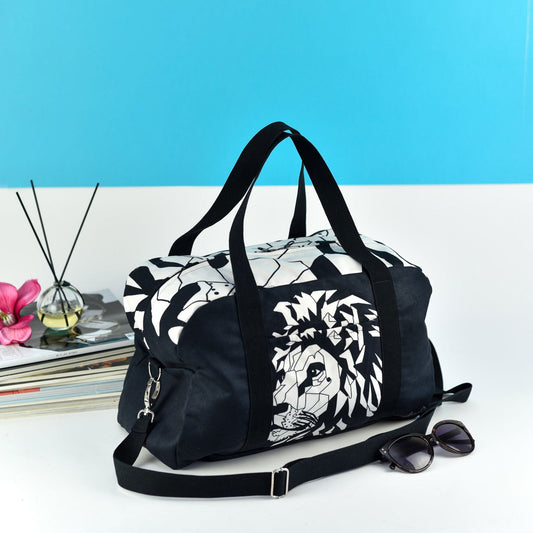 Travel Bag White Lion - Black - Kotikauppa
