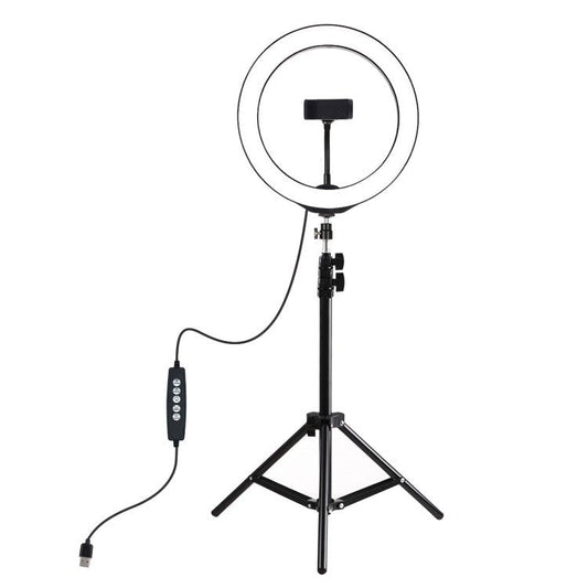 Tripod Mount Puluz 1,1m + 26cm RGBW LED Ring Vlogging  PKT3044 - Kotikauppa