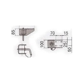 Tukijalan kiinnike 50X50 AL-KO Tukijalan 205702 Kiinnike - Kotikauppa