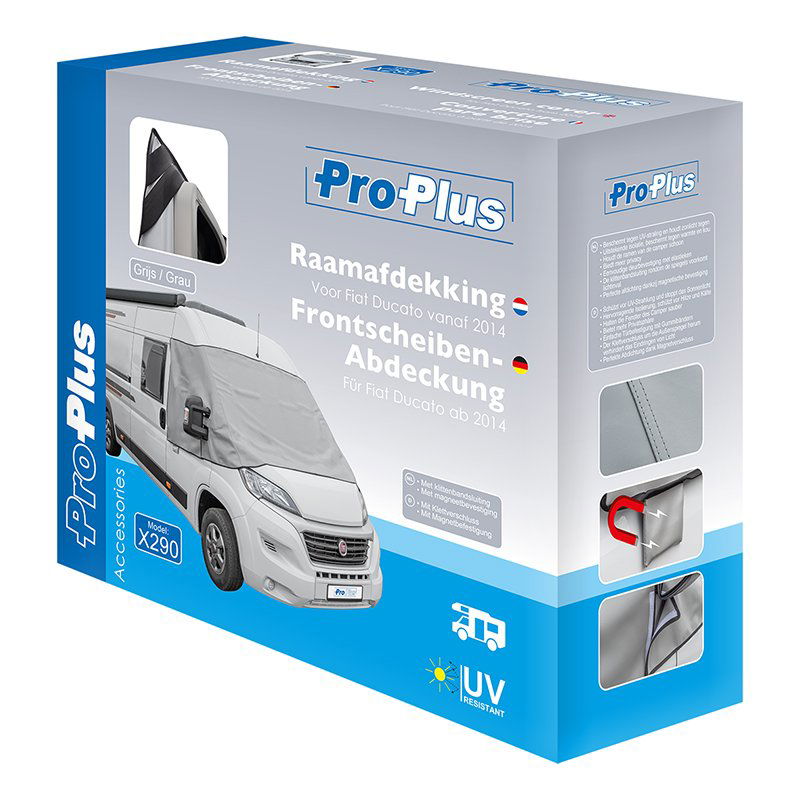 Tuulilasinsuoja harmaa kansi varten Fiat Ducato X290 vuodelta 2014 - Kotikauppa