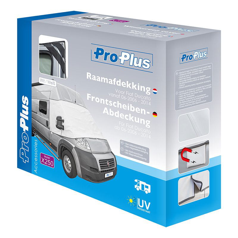Tuulilasinsuoja valkoinen kansi varten Fiat Ducato X250 ajalta 06.2006-2014 - Kotikauppa