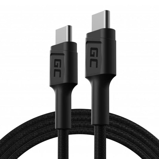 USB-C Type C Charging Kaapeli Green Cell KABGC30 Power Delivery 60W, QC 3.0, 1,2m - Kotikauppa