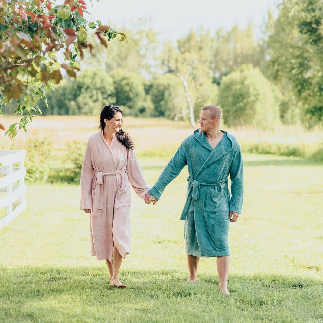 Unisex Hooded Bathrobe - Bamboo Terry - Kotikauppa