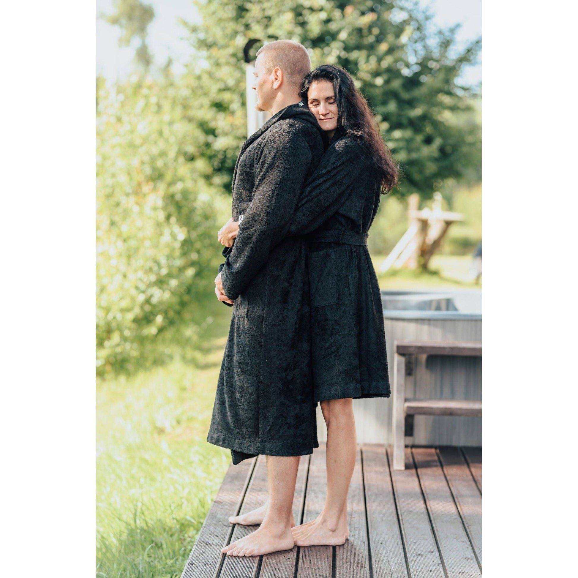 Unisex Hooded Bathrobe - Bamboo Terry - Kotikauppa
