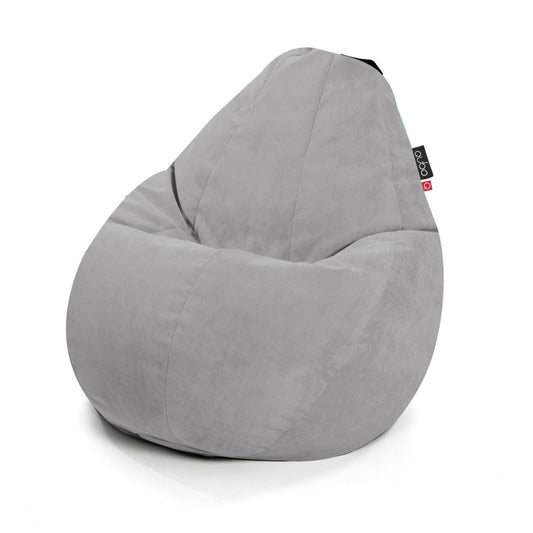 Säkkituoli Qubo™ Comfort 90 Silver VELVET FIT - Kotikauppa