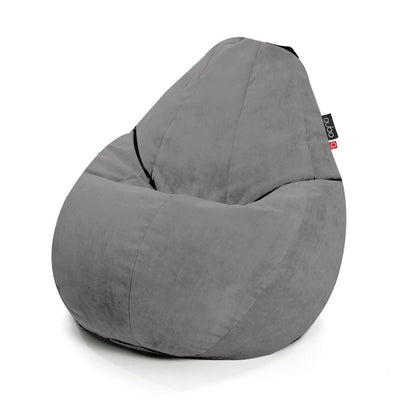 Säkkituoli Qubo™ Comfort 90 Pebble VELVET FIT - Kotikauppa