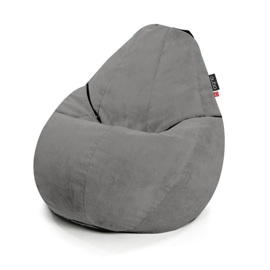 Säkkituoli Qubo™ Comfort 90 Pebble VELVET FIT - Kotikauppa