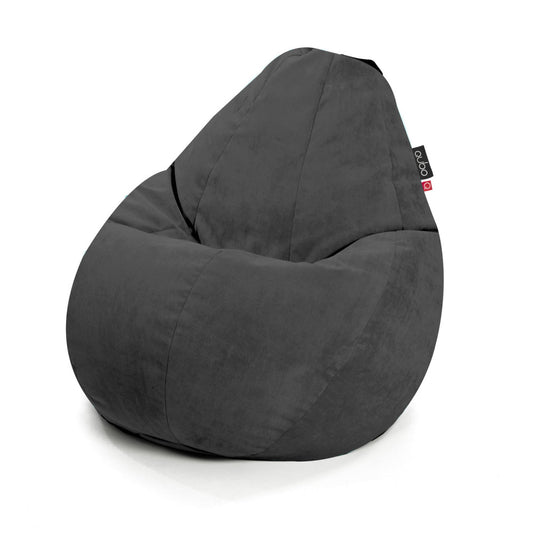 Säkkituoli Qubo™ Comfort 90 Graphite VELVET FIT - Kotikauppa