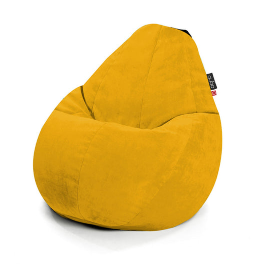 Säkkituoli Qubo™ Comfort 90 Apricot VELVET FIT - Kotikauppa