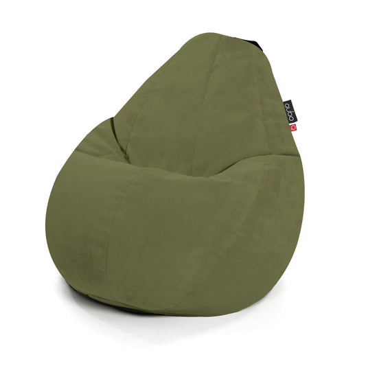 Säkkituoli Qubo™ Comfort 90 Olive VELVET FIT - Kotikauppa